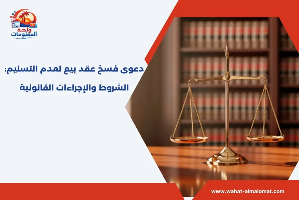 دعوى فسخ عقد بيع لعدم التسليم​