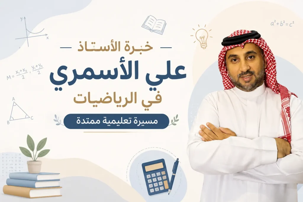 خبرة الأستاذ علي الأسمري في الرياضيات مسيرة تعليمية ممتدة